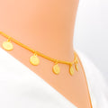 22k-gold-Dainty Coin Charm Necklace