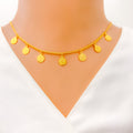 22k-gold-Dainty Coin Charm Necklace