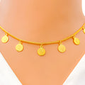 22k-gold-Dainty Coin Charm Necklace