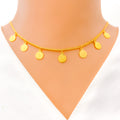 22k-gold-Dainty Coin Charm Necklace