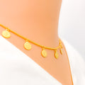 22k-gold-Dainty Coin Charm Necklace