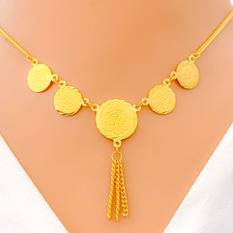 22k-gold-Dazzling Decorative Coin Necklace