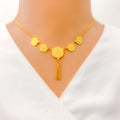 22k-gold-Elegant Hanging Coin Necklace