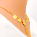 22k-gold-Elegant Hanging Coin Necklace