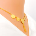 22k-gold-Elegant Hanging Coin Necklace