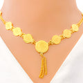 22k-gold-Dapper Ornate Coin Necklace