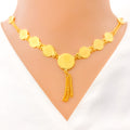 22k-gold-Dapper Ornate Coin Necklace