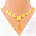 22k-gold-Dapper Ornate Coin Necklace