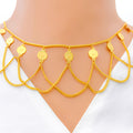 22k-gold-Sophisticated Loop Chain Coin Necklace