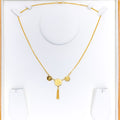 22k-gold-Attractive Triple Coin Necklace