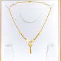 22k-gold-Charming Floral Coin Necklace