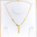 22k-gold-Charming Floral Coin Necklace