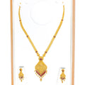 22k-gold-Dapper Dangling Meenakari Necklace Set