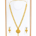 22k-gold-Classic Beaded Jali Patta Necklace Set