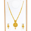 22k-gold-Elevated Floral Beaded Dome Necklace Set