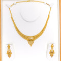 Royal Engraved Chandelier Necklace Set