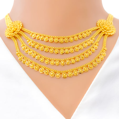 Regal Floral Four Lara Necklace Set