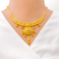 Classic Palatial Hanging Tassel Necklace Set