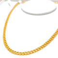 22k-gold-Trendy Faceted Link Chain - 18"
