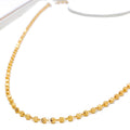 22k-gold-Ornate Mini Bead Dressy Long Chain - 26"