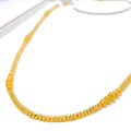 22k-gold-Unique Long Floral Beaded Chain - 30"