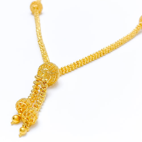 22k-gold-Royal Decorative Long Bead Chain - 32"