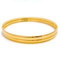 22k-gold-Glossy Satin Finish Slender Bangles