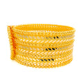 22k-gold-Traditional Tasteful Broad Coin Cuff