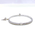 22k-gold-Stylish Subtle Bangle Bracelet w/ Charm