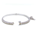 22k-gold-Stylish Subtle Bangle Bracelet w/ Charm