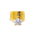 22k-gold-attractive-vine-motif-dual-layered-cz-ring