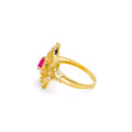 22k-gold-extravagant-drop-accented-cz-flower-ring