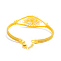 22k-gold-bold-jazzy-flower-bangle-bracelet