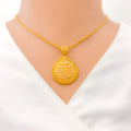 22k-gold-ritzy-flower-accented-pendant-set