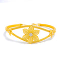 22k-gold-draped-triple-flower-bangle-bracelet