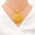 22k-gold-impressive-floral-beaded-pendant-set