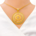 22k-gold-delightful-round-gold-pendant-set