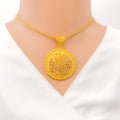 22k-gold-impressive-dome-mesh-pendant-set