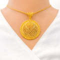 22k-gold-impressive-dome-mesh-pendant-set