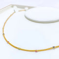 22k-gold-Classic Graceful Colored CZ Necklace 