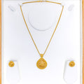 22k-gold-ritzy-flower-accented-pendant-set