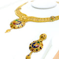 Royal Vibrant Peacock Necklace Set