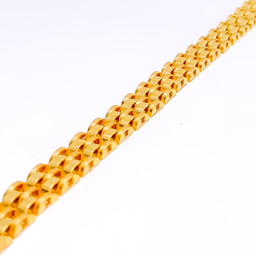 22k-gold-Classic Interlinked Stunning Men's Bracelet