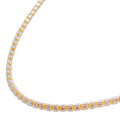 22k-gold-Fancy Reflective Dual-Tone Box Chain - 20"