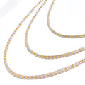 22k-gold-Fancy Reflective Dual-Tone Box Chain - 22"