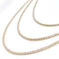 22k-gold-Fancy Reflective Dual-Tone Box Chain - 20"