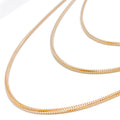 22k-gold-Graceful Two-Tone Interlinked V Chain - 20"