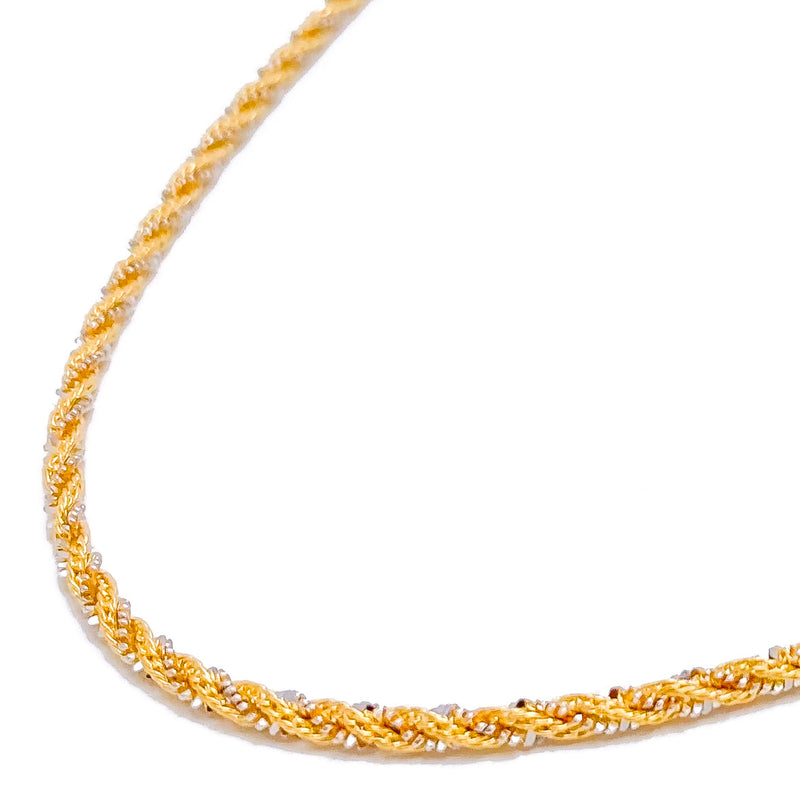 22k-gold-Mod Dazzling Rope Chain - 22"