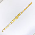 Statement Rose Coin 22k Gold Bracelet