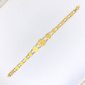 Statement Rose Coin 22k Gold Bracelet